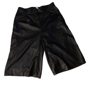 Faux leather shorts